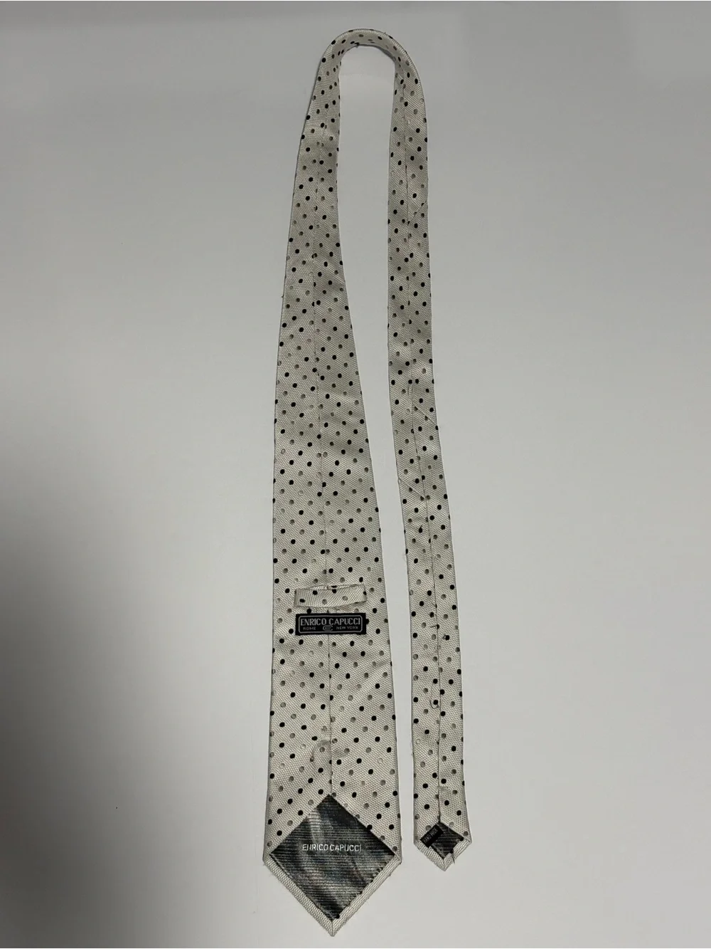 Silver Polka Dot Men's Tie